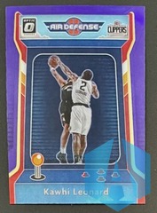 2020-21 Donruss Optic Kawhi Leonard Air Defense Purple Prizm #4 - Clippers
